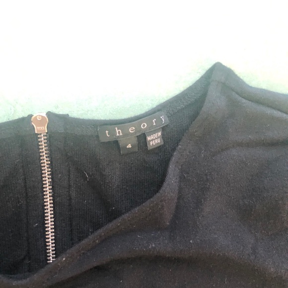 Theory soft slub jersey dress with zipper - Picture 2 of 3